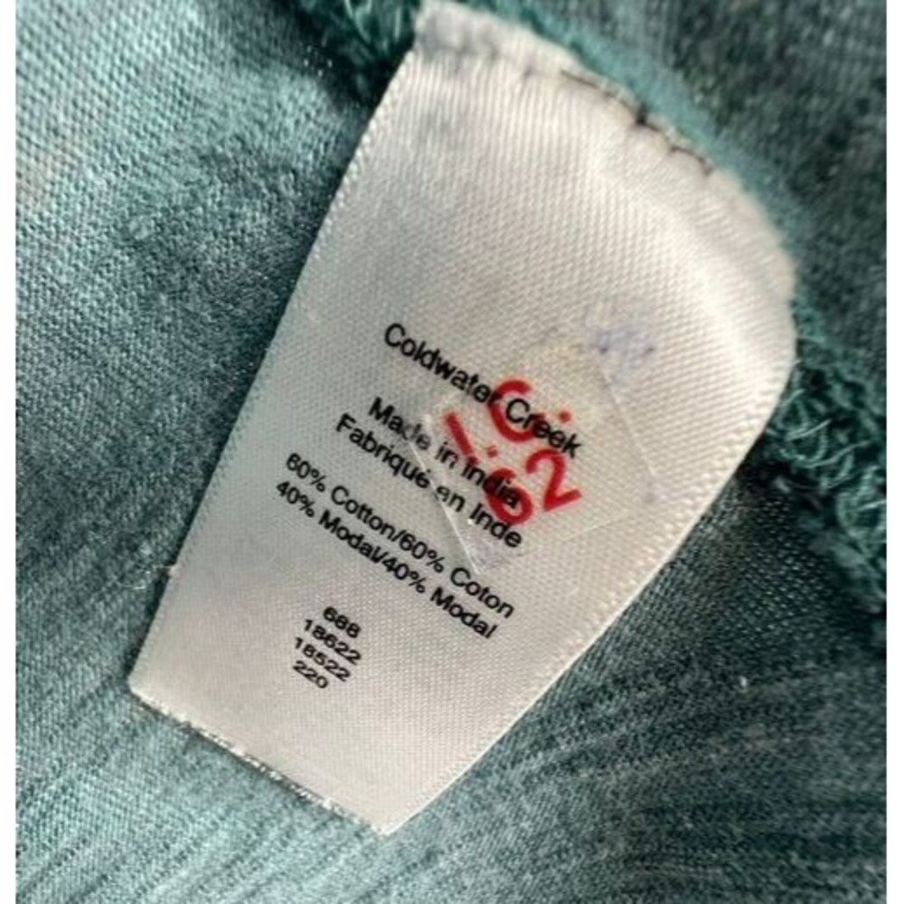 Coldwater Creek Sleeveless Henley Tunic Top BUNDLE 2X Blue & Orange Button Front - Picture 6 of 12